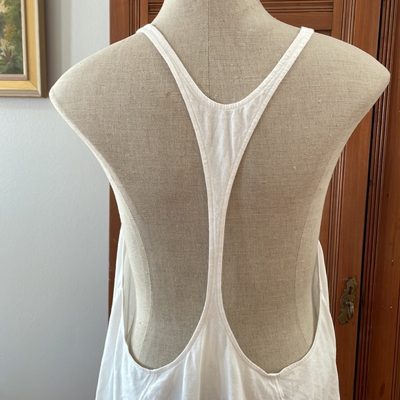 Free people tank top white sleeveless racerback 100% cotton women’s size XS - Picture 4 of 8